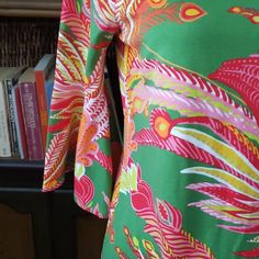 Regarding Size- There Was No Size For Pp, I Used What May Be The Closest To Actual Size. Bold Bright Perfect For Spring & Summer. Deep Grass Green W/ Red,Pink, Orange, Lime. Armpit To Armpit 18", Waist 18 1/2", Length Shoulder To Front Bottom 33", Drop Longer In Back 35" Approximate Measurements. 3/4 Sleeve Flared. Zip Up Back. Smoke Free Home. Medium Weight- Material List On Photo. Spring Printed Stretch Dresses, Green Stretch Printed Dresses, Green Printed Stretch Dresses, Green Mini Dress With Vibrant Print For Spring, Green Fitted Mini Dress With Vibrant Print, Fitted Green Mini Dress With Vibrant Print, Green Cotton Dress With Vibrant Print, Spring Green Mini Dress With Vibrant Print, Green V-neck Dress With Vibrant Print