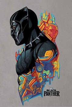 the black panther movie poster is shown