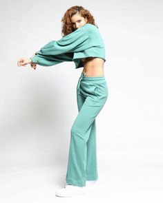 Sunnyside Terry Wide Leg Womens Sweatpants | Womens Sweat Pants – Twenty Montreal Green Wide Leg Pants For Loungewear In Fall, Green Wide Leg Pants For Loungewear, Green Wide Leg Pants For Fall Loungewear, Green Fall Loungewear Bottoms, Sporty Straight Pants For Lounging, Sporty Straight Lounging Pants, Sporty Straight Lounge Pants, Green Wide Leg Lounging Pants, Green Straight Leg Bottoms For Loungewear