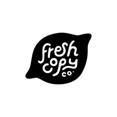 a black and white logo with the words fresh off co