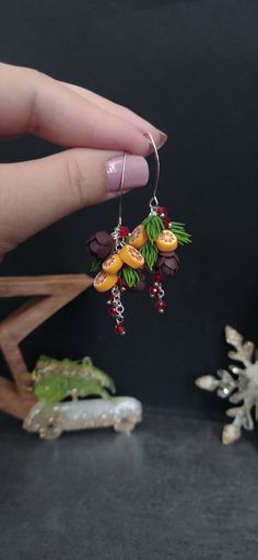 Christmas earrings, Woodland jewelry, Xmas jewelry, Orange earrings, Christmas tree, Gift for her, Long dangle earrings Size: Earrings length - 2.6 inches (6.5 cm) Width - 1 inch (2.5 cm) Material: Polymer Clay All details are handmade by me with love. Please note! Colors may differ depending on the settings of your monitor Thank you for your visit ) Dangle Earrings As Holiday Gifts, Dangle Earrings For Holiday Gift, Holiday Dangle Earrings For Gifts, Holiday Gift Dangle Earrings, Red Earrings With Dangling Charms For Gift, Holiday Dangle Earrings, Christmas Polymer Clay Earrings, Sculpey Ideas, Xmas Jewelry