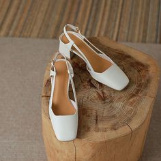 White Closed Toe Shoes, Wedding Shoes Square Toe, Square Toe Wedding Shoes, Low Block Heel Wedding Shoes, Low White Heels, White Low Heels, Formal Shoes Women, Block Heel Wedding Shoes, Wedding Flat Shoes