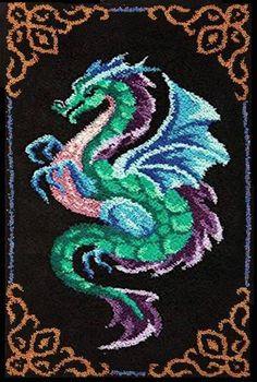 a dragon is shown on a black background