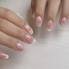 Nail Designs For Teens, Korea Nails, Really Cute Nails, Cute Gel Nails, Soft Nails, Kawaii Nails, Dream Nails