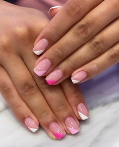 Nails Art Tutorial, Vibrant Nail Designs, Summer Vacation Nails, French Manicure Nails, Subtle Nails, Easy Nails, Nails Now, Vibrant Nails