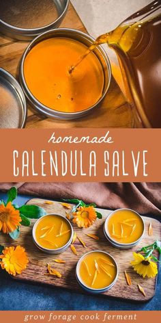 How to Make Calendula Salve & Calendula Salve Benefits - Calendula is a beautiful flower with powerful medicinal benefits. It's often used in natural remedies, salves, and creams, and is a terrific healing herb to have in your herbal medicine cabinet. Make the best use of its healing powers with this easy calendula salve. Herbalism for Beginners | DIY Herbal Self Care Lard Lotion, Diy Tinctures, Apothecary Supplies, Medicinal Flowers, Herbs Medicine, Herbal Medicine Cabinet, Calendula Salve