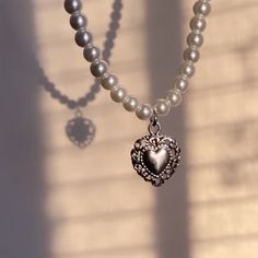 Eternal Love Pearl Necklace Coquette Vintage Silver Heart Pendant Grunge Jewelry Y2k Choker Beaded Personalized Gift Women - Etsy Y2k Choker, Heart Pearl Necklace, Necklace Coquette, Coquette Jewelry, Pearl Necklace Silver, Jewelry Y2k, Jewelry Pearls, Grunge Jewelry, Coquette Vintage