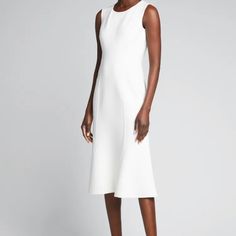 New With Tags Michael Kors Collection Dress In Solid Boucl. Jewel Neckline. Sleeveless. Sheath Silhouette. Hem Hits About At The Knee. Fishtail Hem. Invisible Back Zip. Virgin Wool/Rayon/Spandex. Made In Italy Classic White Sleeveless Evening Dress, Classic White Sleeveless Midi Dress, Elegant White Sleeveless Sheath Dress, Elegant White Sheath Sleeveless Dress, Black Eyelet Dress, Linen Sheath Dress, Crossover Dress, Silk Jumpsuit, Georgette Dress