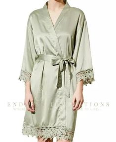 This listing is for 1 (one) Satin Lace Robe. Product Description: * 98% polyester/2% Spandex Sizing:  O/S - Fits size 0-14 (S/M/L) P/S - Fits size 14-20 (XL/XXL/XXXL) Youth S - Recommended for Ages 1-3 Youth M - Recommended for Ages 4-7 Youth L - Recommended for Ages 8-12 Washing instructions:  1. Always fold robe inside out before washing 2. Machine wash in cool water using mild detergent 3. Tumble dry on medium heat 4. Cool iron, if necessary ** We stand behind our products with a 100% guarant Satin Bridal Robe, Bride Pajama, Satin Bridesmaids Robes, Green Quince, Bridesmaid Satin, Bridal Party Outfit, Bridal Party Robes, Bridesmaid Proposals, Lace Bridesmaids