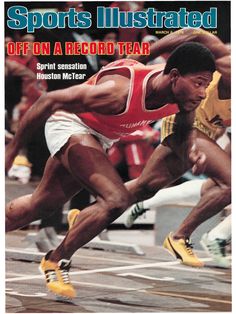 the cover of sports illustrated magazine features an image of two men running in a race