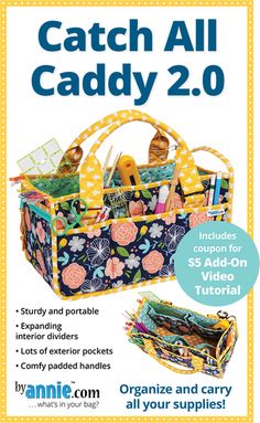 an advertisement for the sewing book, catch all caddy 2 0