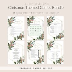 christmas themed games bundle for the bride and groom