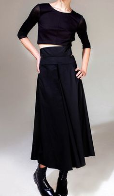 Avan-Garde Loose fitting Wide Leg Japanese Style Asymmetrical High Wai – Ofelya Boutique Elegant Asymmetrical Fitted Maxi Skirt, Fitted Asymmetrical Wrap Skirt For Evening, Fitted Asymmetrical Evening Wrap Skirt, Asymmetrical Pleated Fitted Skirt, Asymmetrical Fitted Pleated Skirt, Elegant Full-length Cotton Skirt, Formal Fitted Asymmetrical Maxi Skirt, Fitted Full Length Wrap Skirt, Elegant Cotton Asymmetrical Maxi Skirt