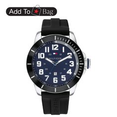 in stock Black Watches With Date Display, Classic Black Watch With Stopwatch, Classic Black Watch Accessories With Stopwatch, Black Outdoor Watches With Date Display, Black Watch Accessories With Date Display For Outdoor, Outdoor Black Watches With Date Display, Outdoor Black Watch With Date Display, Classic Black Watch Accessories With 10atm Water Resistance, Tommy Hilfiger Man