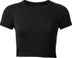 Lululemon Summer T-shirt With Short Sleeves, Lululemon Short Sleeve T-shirt For Summer, Casual Black Seamless T-shirt, Lululemon Casual Summer T-shirt, Casual Lululemon Summer T-shirt, Fitted Lululemon Crew Neck T-shirt, Black Lululemon Tops, Casual Black Lululemon Tops, Lululemon Fitted Casual T-shirt