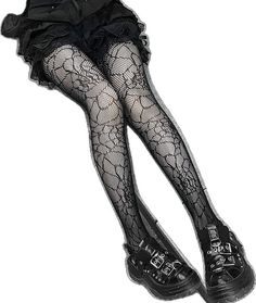 Kawaii Gothic Nylon Tights Fishnet - Shoptery Party Mesh Black Tights, Black Mesh Tights For Party, Black Fishnet Stockings For Party, Black Mesh Party Tights, Black Stretch Punk Hosiery, Black Fishnet Mesh Legwear, Black Fishnet Bottoms, Black Mesh Hosiery For Party, Black Mesh Party Hosiery