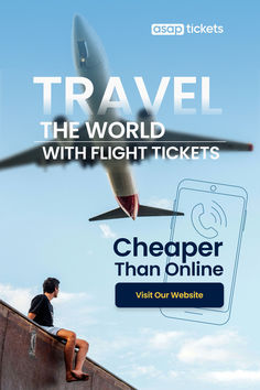 50% Off Worldwide Cheap Flights | 24/7 Live Services | ASAP Tickets Airline Logo, Text Layout, International Flights, Domestic Flights, Dream Trip