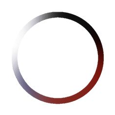 a black and red circle on a white background