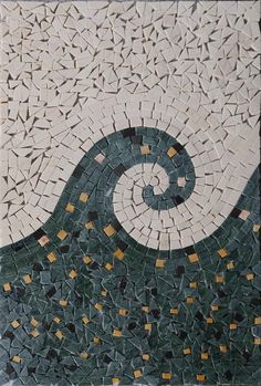 Geometric Mosaic Art - Freckled Wave Mosaic Artwork Ideas, Diy Mosaic Projects, Abstract Mosaic Art, Easy Mosaic, 7th Grade Art, Geometric Mosaic, Mosaic Art Projects, Modern Mosaics, Mosaic Murals