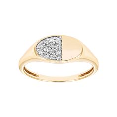 Accessorize in style with this Boston Bay Diamonds 14k gold over sterling silver 1/6 carat T.W. diamond signet oval ring. Click on this JEWELRY & WATCHES GUIDE to learn about fit, styles, materials and more! Accessorize in style with this Boston Bay Diamonds 14k gold over sterling silver 1/6 carat T.W. diamond signet oval ring. Click on this JEWELRY & WATCHES GUIDE to learn about fit, styles, materials and more! FEATURES Width: 1.7 mm Nickel free Metal: sterling silver Plating: 14k gold Finish: Gold Oval Signet Ring With Pave Setting, Classic 14k Gold Signet Ring With Pave Setting, Oval Gold Signet Ring With Diamond Accents, Gold Oval Signet Ring With Diamond Accents, Classic 14k Gold Signet Ring With Diamond Accents, Yellow Gold Oval Signet Ring With Diamond Accents, Formal 14k Gold Signet Ring With Pave Setting, Oval Diamond Signet Ring In White Gold, Oval White Gold Diamond Signet Ring