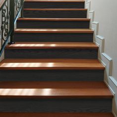 PRICES MAY VARY. Size: 7.87"x118", 2 strips. Can decorate 6 stair steps (39.37inch in length), can cover 12.91 sq.ft when use to furniture decoration. Not thick vinyl, but perfect for hiding defects since it made of black backing PVC. Just peel and stick. They are not boards but stickers. Can be freely cut and DIY according to needs. Use on stairs steps, headboard, wall, smooth tiles, glass, metal, smooth wood, etc. Faux weathered wood sticker with embossed wood grain texture. Only suitable for Painted Stair Risers, Vinyl Stair Risers, Wood Contact Paper, Staircase Decals, Stair Cases, Vinyl Stairs, Stair Riser Decals, Stair Stickers