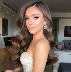 Wedding Glam, Bridal Hair Makeup, Wedding Makeup Looks, Wedding Hair Inspiration, Wedding Hair Down