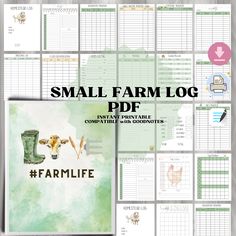 the farm log is shown with text that reads, small farm log printables