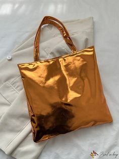 Adventure Style, New Chic, Simple Chic, Orange Bag, Shoulder Tote Bag, Shopper Bag, Metallic Colors, Clothing Size Chart, Womens Clothing Sizes