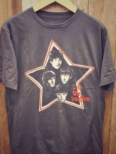 THE BEATLES 100% Cotton New Vintage Band T-Shirt (Front View) - Vintage Band Shirts The Beatles T Shirt, Types Of Cotton Fabric, 1950s Rock And Roll, Beatles T Shirt, Vintage Band Shirts, Beatles Shirt, Vintage Band T Shirts, Beatles Tshirt, Shirt Wrinkles