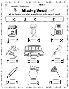 the missing word worksheet for preschool to practice their handwriting and writing skills with pictures