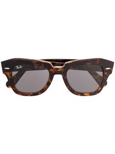 Ray-Ban Tortoiseshell Round Frame Glasses Aw20 | Farfetch.Com Sunglasses Women Ray Ban, Sunglasses Ray Ban, Round Frame Glasses, Ray Ban Sunglasses Women, Round Glasses Frames, Outfit Layout, Sunglasses Brown, State Street, Round Frames