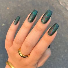 Haunted Forest, Matte Top Coat, Thanksgiving Nails, Dip Powder Nails, Dip Powder, Powder Nails, Gorgeous Nails, Green Nails, Winter Nails