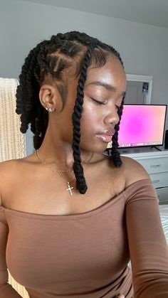 invisible locs Hairstyles With Invisible Locs, How To Style Short Invisible Locs, Mid Back Invisible Locs, Short Invisible Locs Hairstyles, Invisible Locs Barrel Twist, Styling Invisible Locs, How To Style Invisible Locs, Peekaboo Invisible Locs, Style Invisible Locs