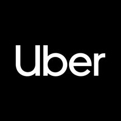 the word'uber'written in white on a black background