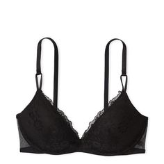 Victoria’s Secret Black Wireless Lace Push Up Bra Unused And Still Sealed In Original Plastic Sleepwear Black, Balconet Bra, Lounge Bra, Coverage Bras, Push Up Pads, Bra Brands, Black Lace Bralette, Black Lace Bra, Victoria Secret Sport