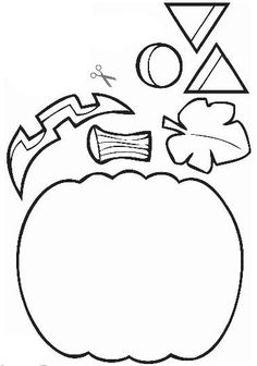 a black and white drawing of a pumpkin with the letter o on it's side