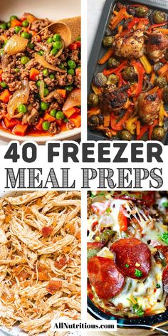 40 freezer meal preps that are easy to make and great for the whole family