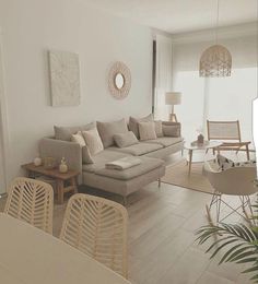 a living room filled with furniture and decor