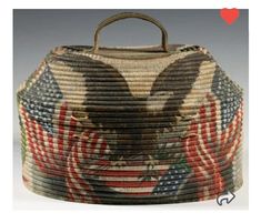 a basket with an american flag design on it