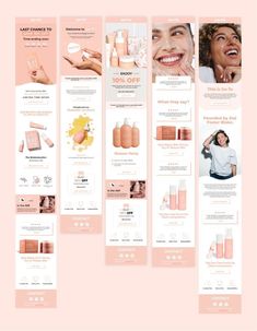 the website design for skin care products