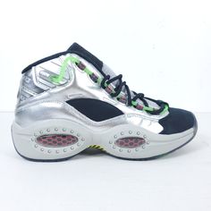 Reebok Question Mid Allen Iverson Men’s Minions Athletic Sneaker Basketball Shoes Brand New Without Box. Sporty Silver Basketball Shoes For Streetwear, Silver Lace-up Basketball Shoes, Sporty Silver Low-top Basketball Shoes, Silver Low-top Sporty Basketball Shoes, Silver High-top Basketball Shoes For Streetwear, Casual Silver Basketball Shoes For Streetwear, Silver High-top Basketball Shoes, Silver Lace-up Basketball Shoes For Sports, Reebok Classic White