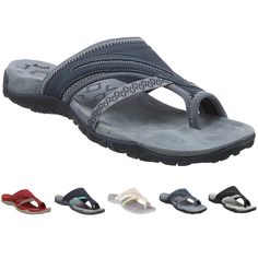 PRICES MAY VARY. 💘👞【 Womens Sandals with Toe Ring Loop 】 Sandals women with split toe design, which is a winning combination of bunion corrector and day sandals and can be acted as privacy protection to prevent visible bunions. The soft vegan leather upper helps relief from due to friction. 💘👞【 Walking Sandals Women Comfort 】 Your feet can be fully fitted by the high arch, which can effectively support the pressure of the feet and alleviate plantar fasciitis caused by long standing and walki Walking Sandals Women, Comfortable Walking Sandals, Recovery Sandals, Orthopedic Sandals, Womens Slides Sandals, Slider Sandals, Walking Sandals, Toe Ring, Womens Slides