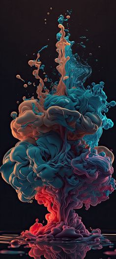 an image of colorful liquid in the water