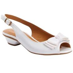 Comfortview Women's Wide Width The Reagan Slingback - 9 W, White : Target Chic White Slingback Pumps With Bow, Classic White Slingback Sandals For Summer, Classic White Slingback Sandals, Formal Bow Slingback Sandals For Spring, Shoes Bridesmaid, Warm Weather Outfits, Designer Dresses Casual, Peep Toe Shoes, Low Heel Shoes