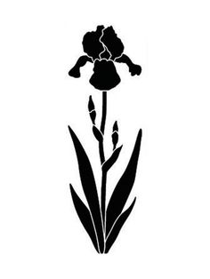 a black and white silhouette of a flower