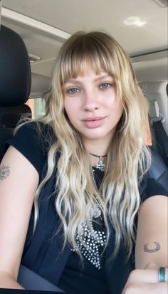 Baby Bangs Long Hair, Blonde Babies, Hippie Hair, Hairstyles For Layered Hair, Long Hair With Bangs, Haircut And Color, Dye My Hair, Hair Inspo Color