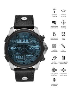 Find My Phone, Diesel Watch, Watch Fashion, Diesel Men, Brown Leather Strap, Black Steel, Chronograph Watch, Watch Strap