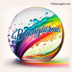 an image of a rainbow colored bubble with the word bonagornna on it