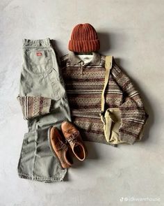 Retro Granola Aesthetic, Grandpa Summer Outfit, Rockstar Fashion, Cool Music, Popular Clothing, Autumn Look