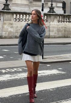 Red Boots Outfit, Oufits Casual, Chique Outfits, Winter Fits